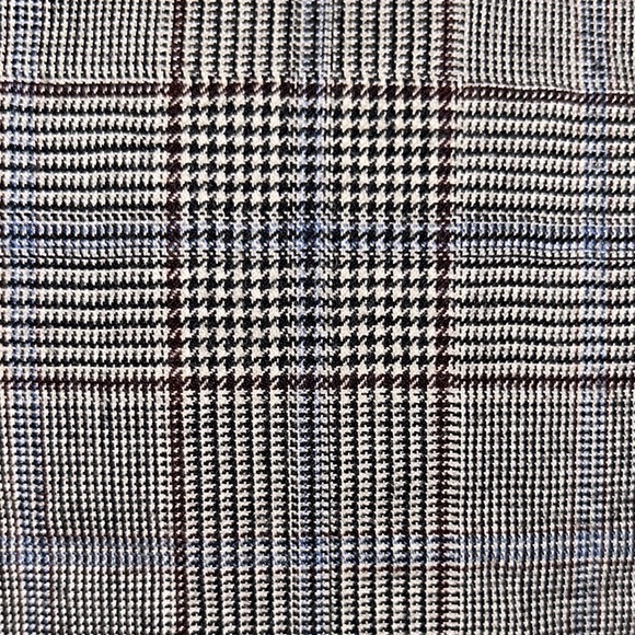 Theory Houndstooth Plaid Print Short Sleeve Cropped Top - 4 - Picture 8 of 10